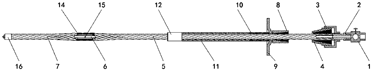 Complete grouted anchor cable