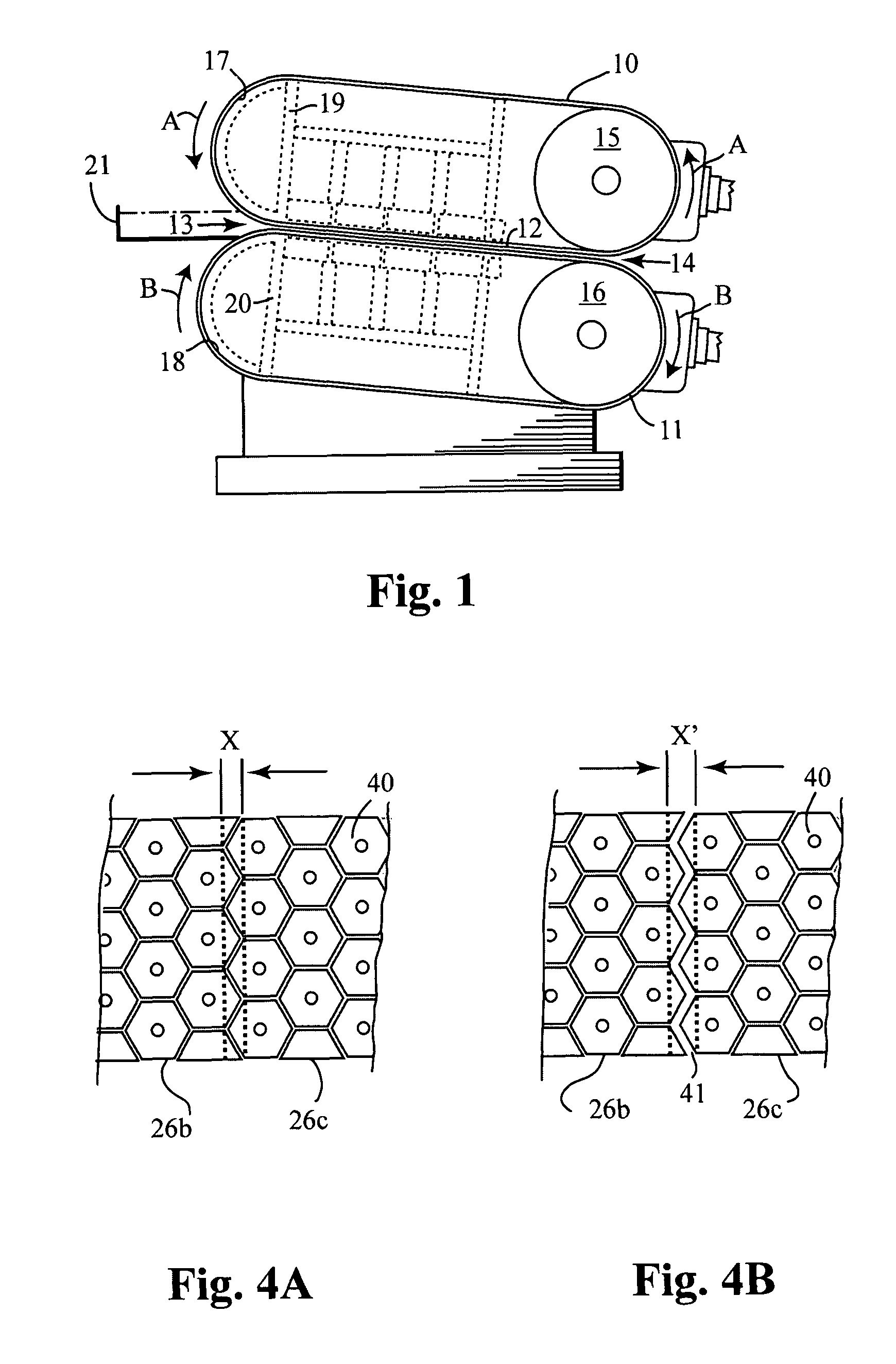 Belt casting machine having adjustable contact length with cast metal slab