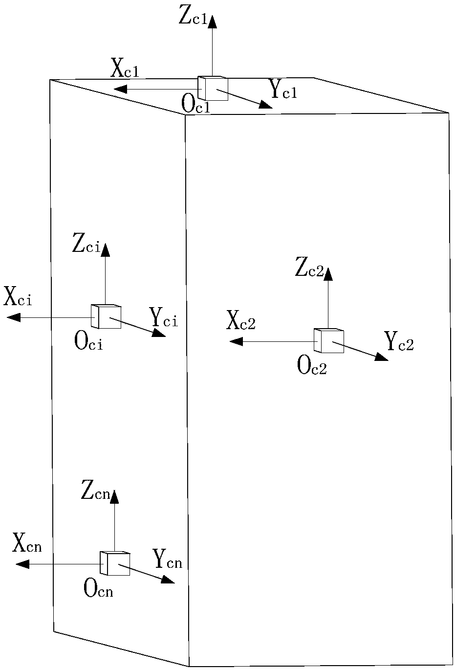 Spacecraft equipment pose information measuring method based on six-freedom-degree laser tracking target