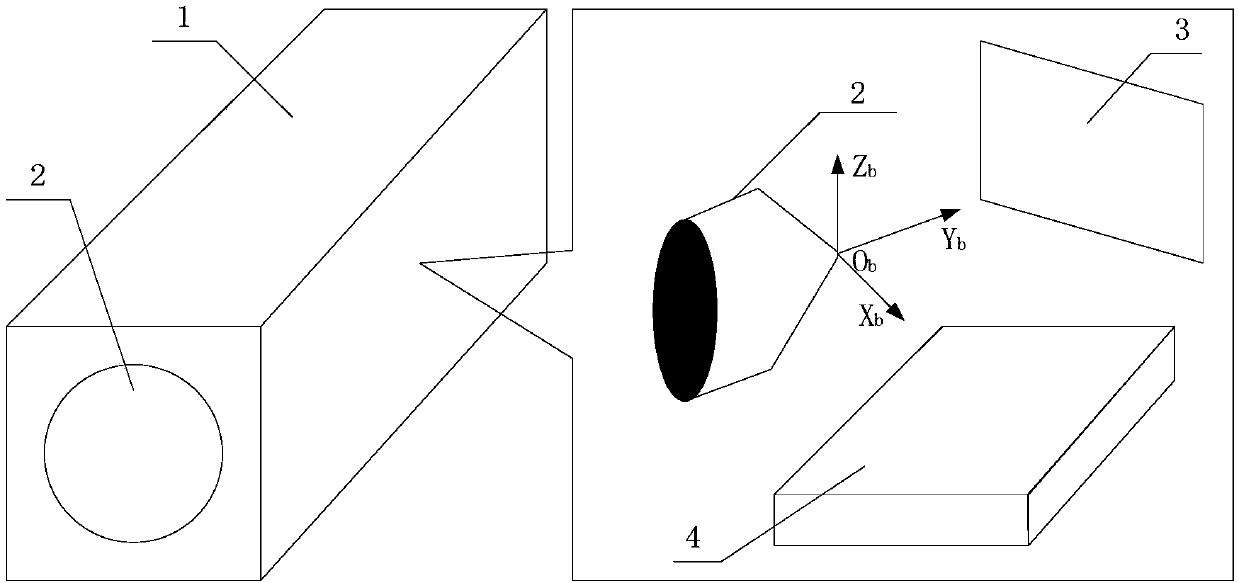 Spacecraft equipment pose information measuring method based on six-freedom-degree laser tracking target