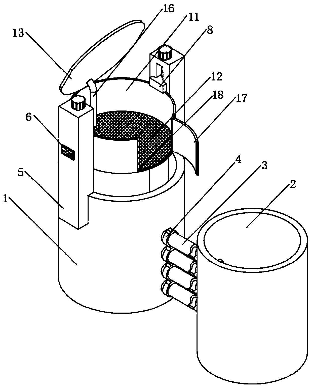 Comprehensive treatment and recycling device for agricultural polluted wastewater