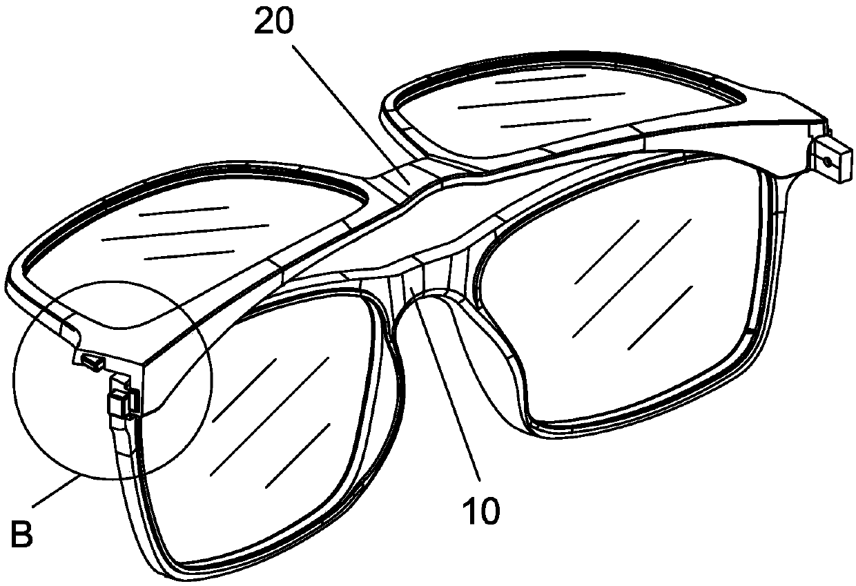 Rapid-disassembly magnetic attraction turning glasses