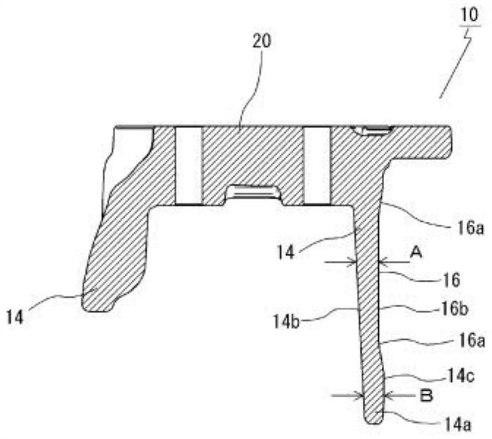 Support structure for vehicle and manufacturing method thereof