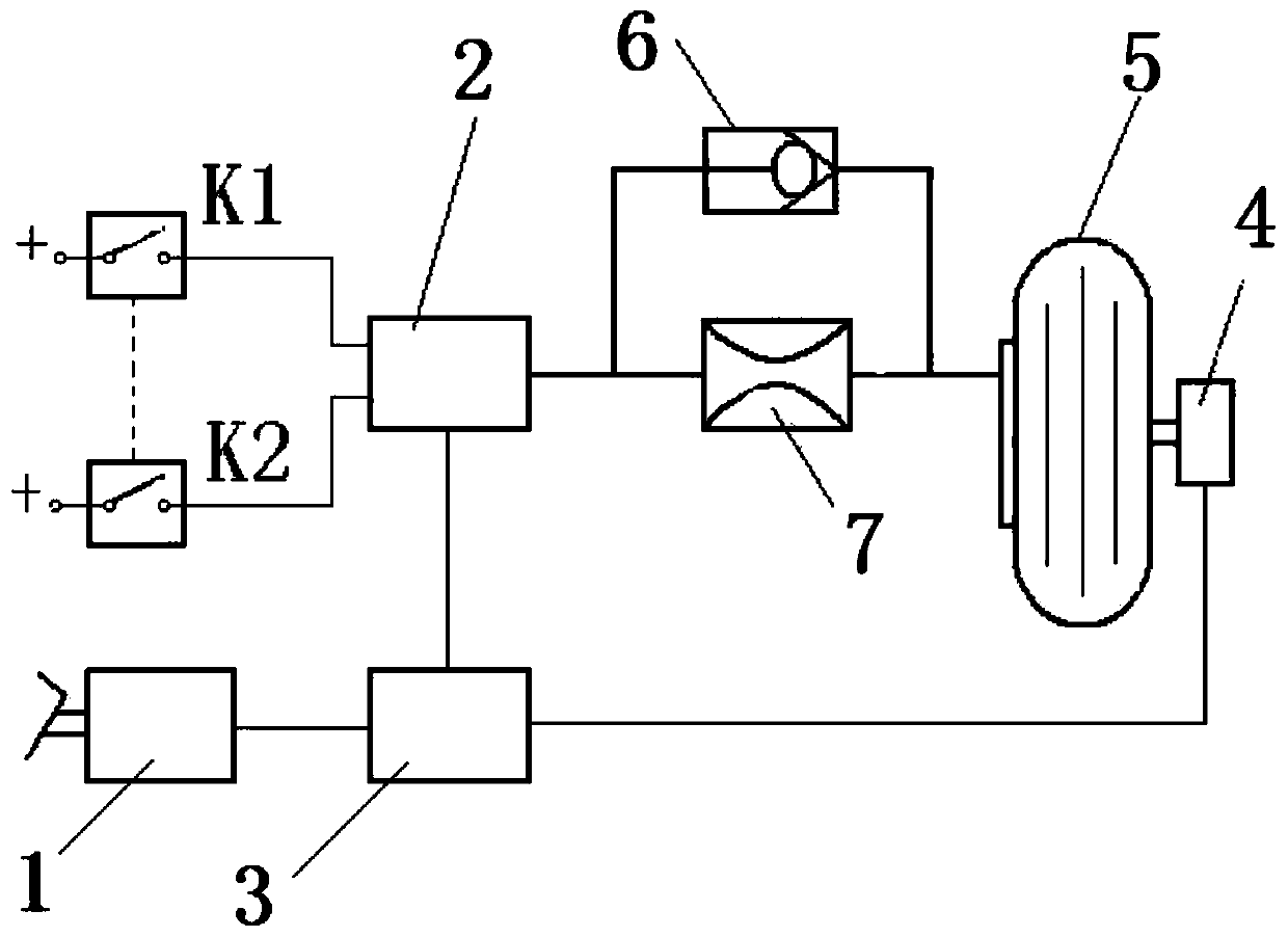 Aircraft automatic braking system directly controlled by automatic braking switch