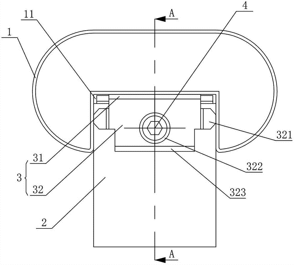 Guardrail achieving expansion connection between surface tube and stand column