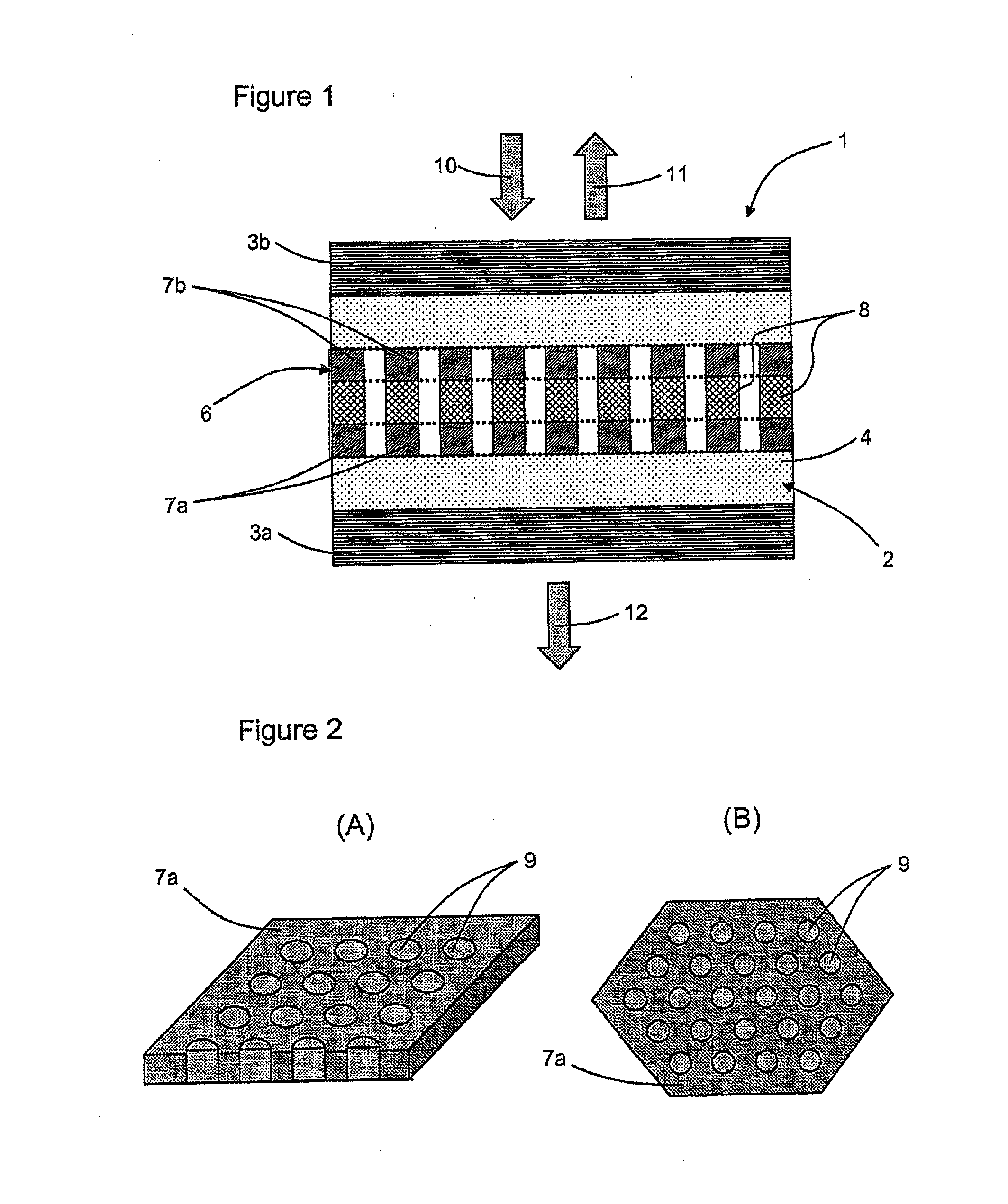 Device for controlling optical frequency, method of manufacturing such a device