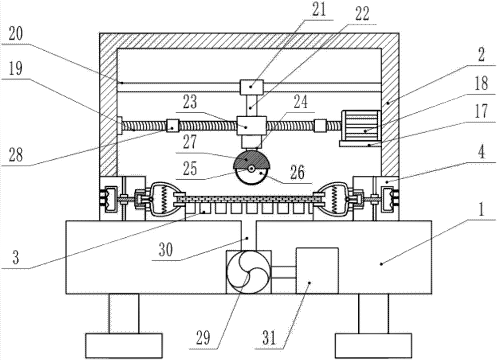 Deviation-prevention-type cutting device for building ceramic tiles