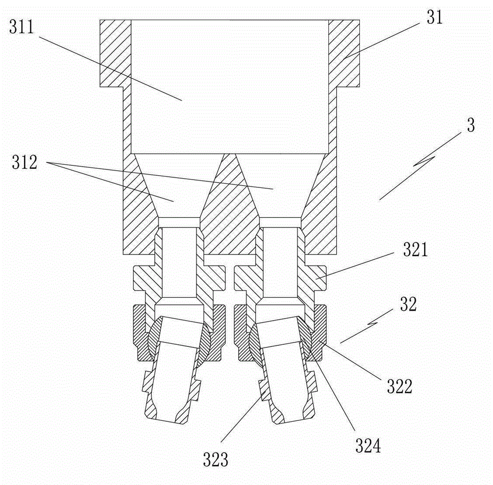 Pulse backflush deashing device for filter