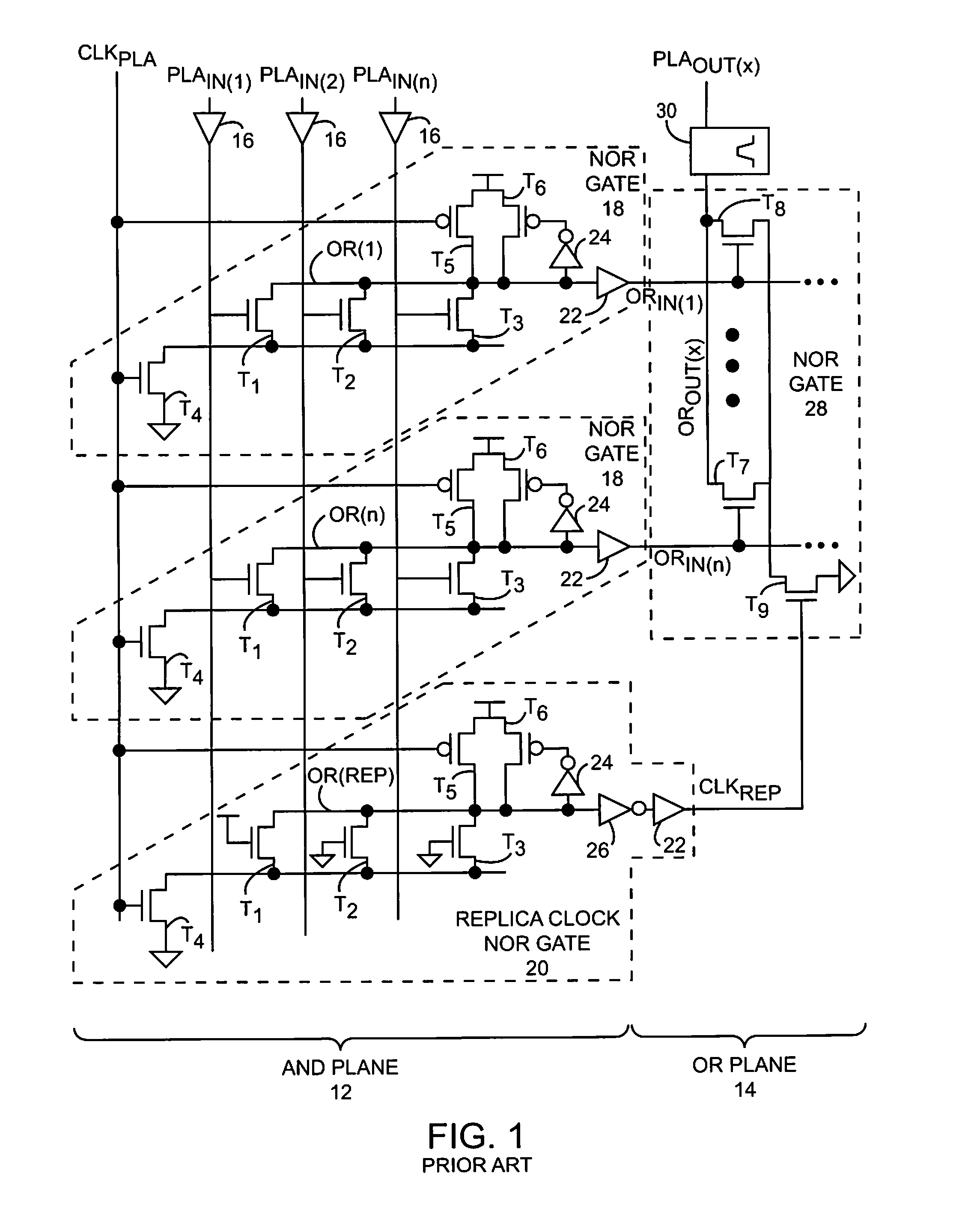 Low power, race free programmable logic arrays