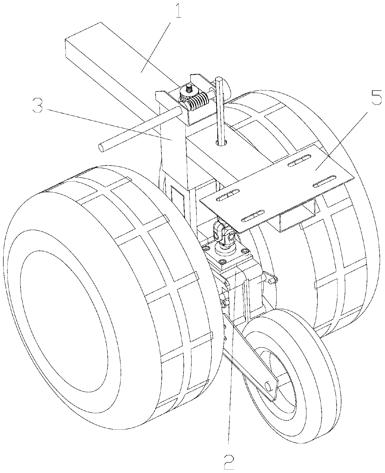 Micro bending half-feeding combine harvester frame structure of based on girder