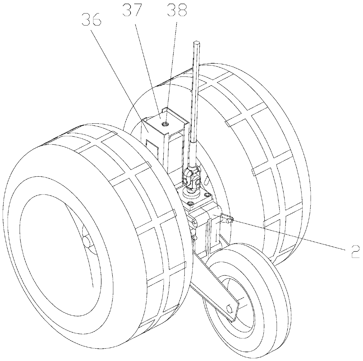 Micro bending half-feeding combine harvester frame structure of based on girder