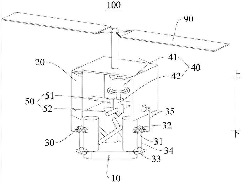 On-orbit manufacturing device of space large truss structure