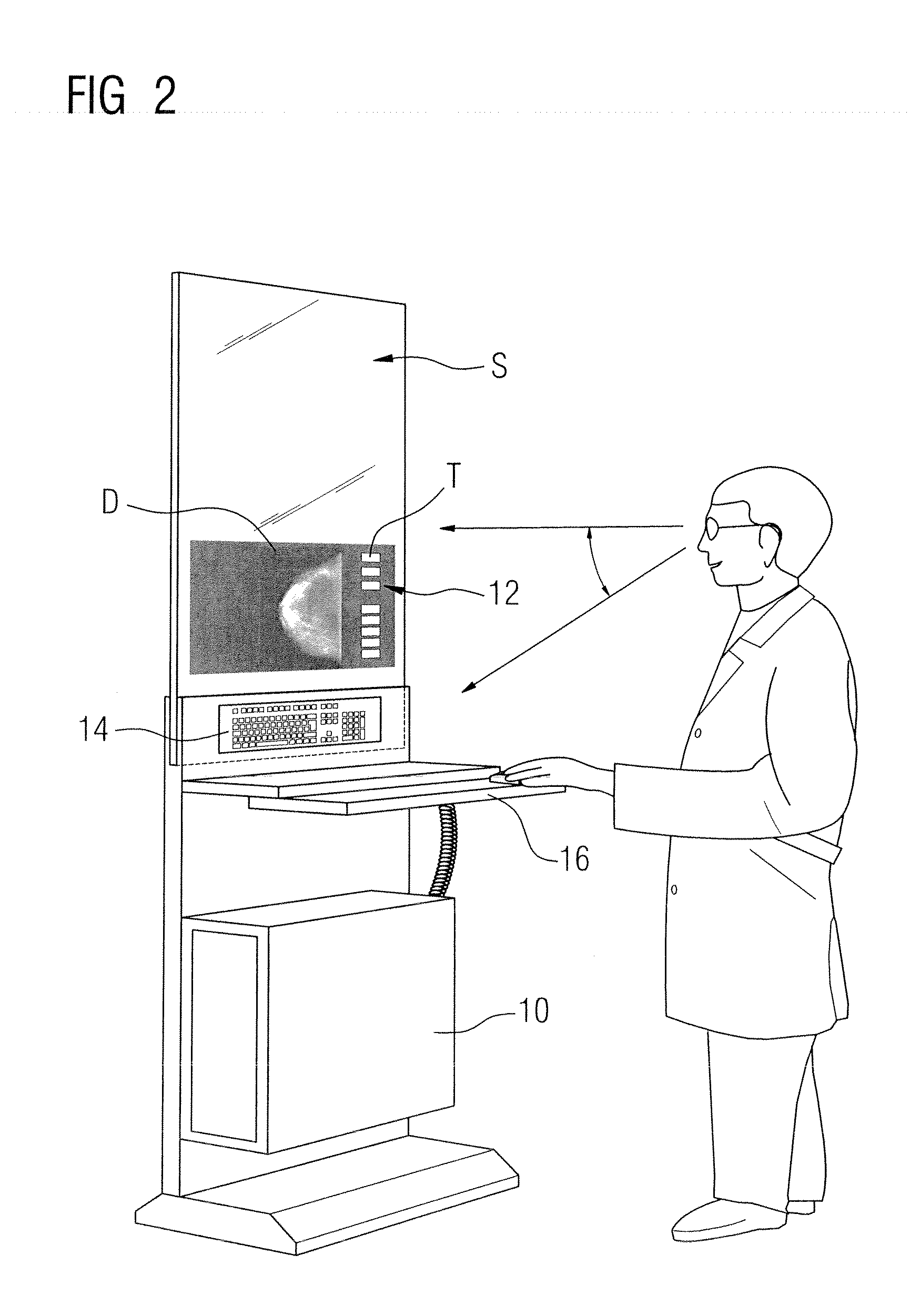 Radiation protection wall for mammography systems with integrated user interface