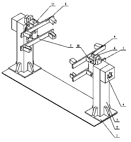 Clamp used for welding beam of bogie of railway vehicle