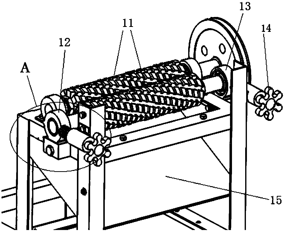 Corn peeling and threshing all-in-one machine