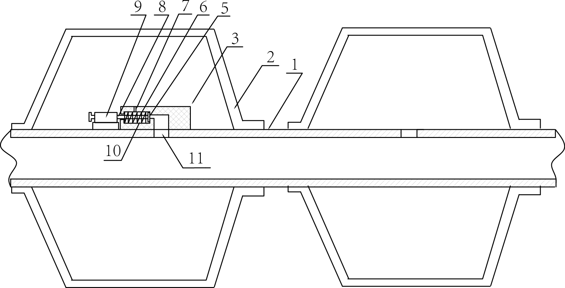 Series-connected air bag