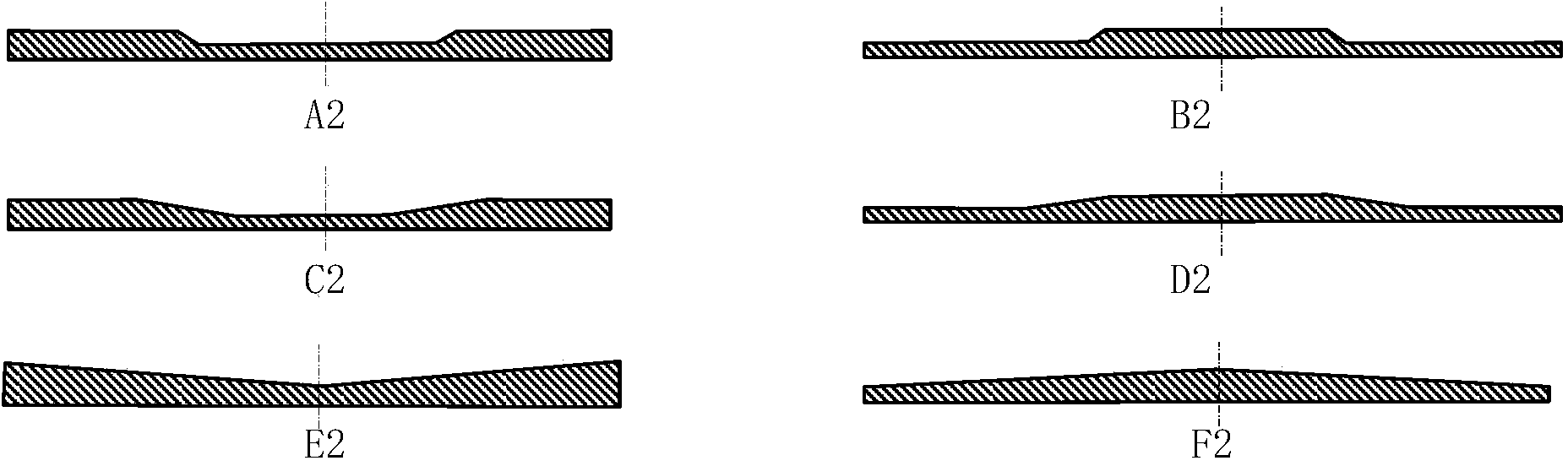 Crosswise thickness-variable strip and preparation method thereof