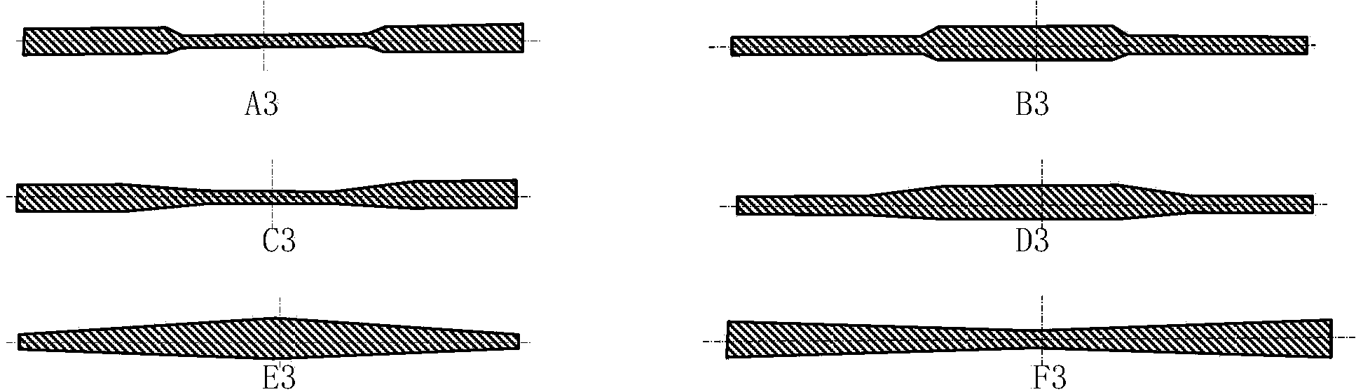 Crosswise thickness-variable strip and preparation method thereof