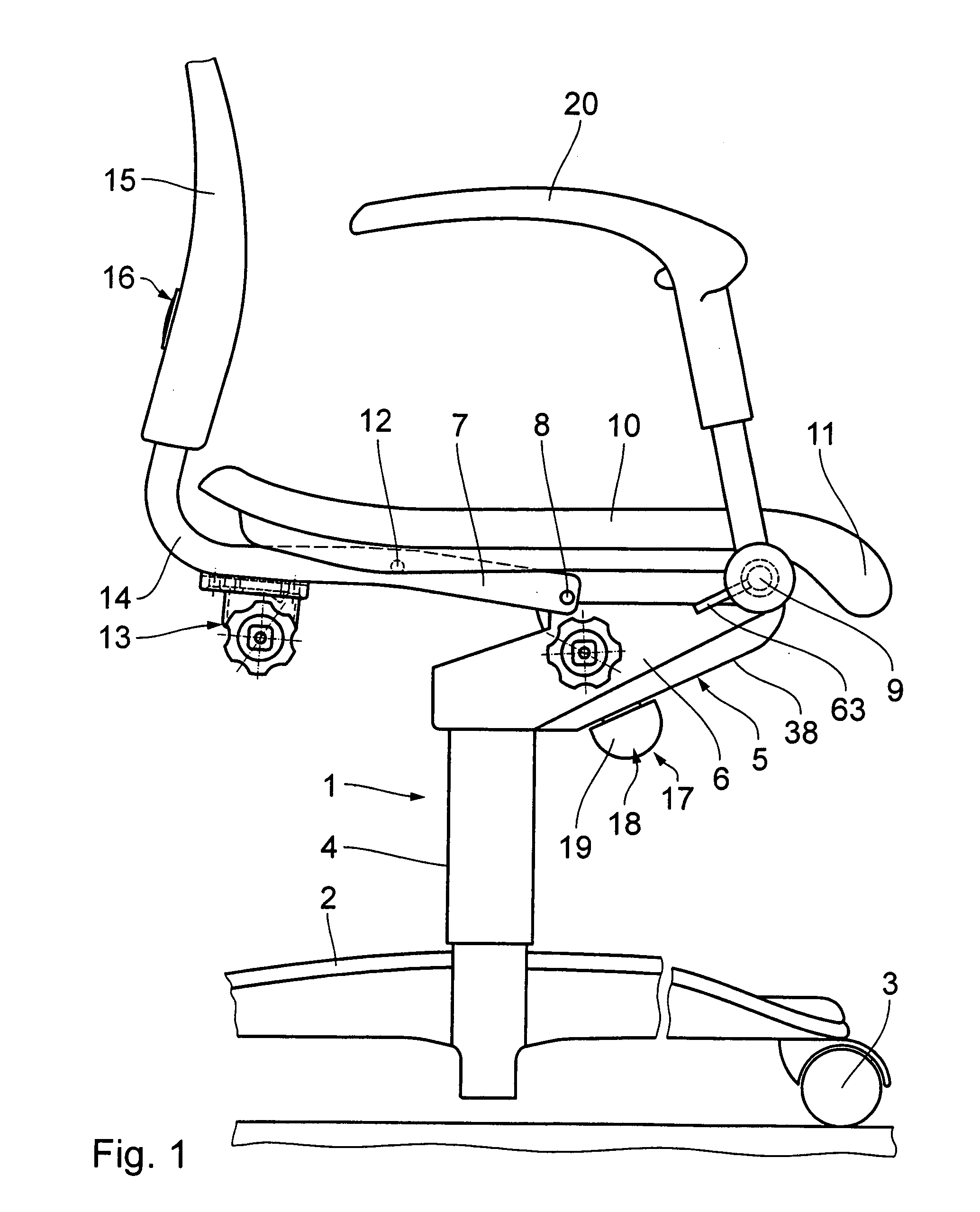 Chair, in particular office chair