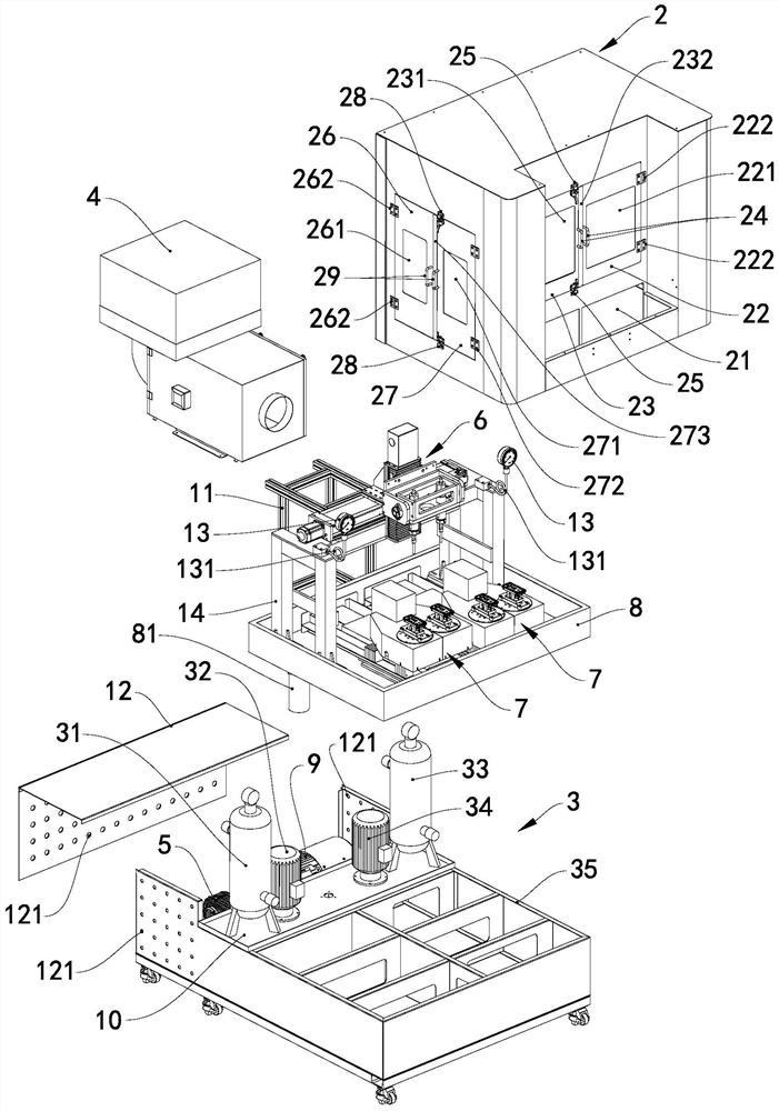 Multi-shaft linkage intelligent high-pressure water deburring device