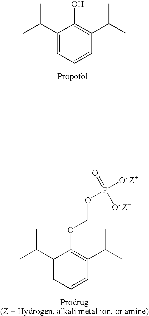 Aqueous based pharmaceutical formulations of water-soluable prodrugs of propofol