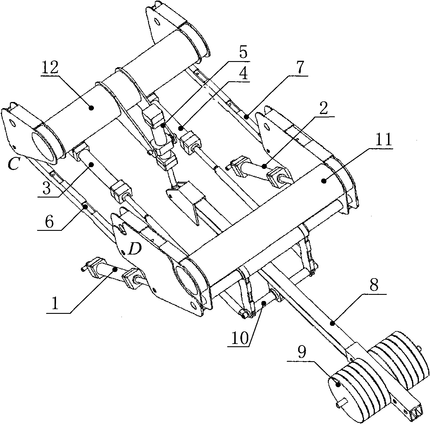 Experiment table for kinetic control of hydraulic servo driving system