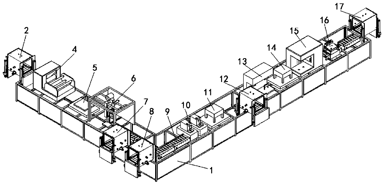 Production line for improving internal water content of lithium battery, and processing technology thereof