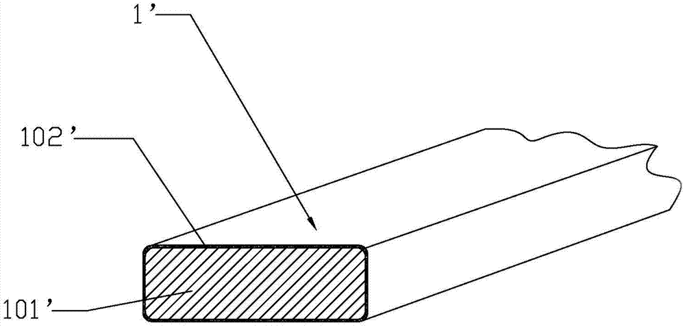 Conductor for dry-type transformer and its manufacturing process and manufacturing equipment