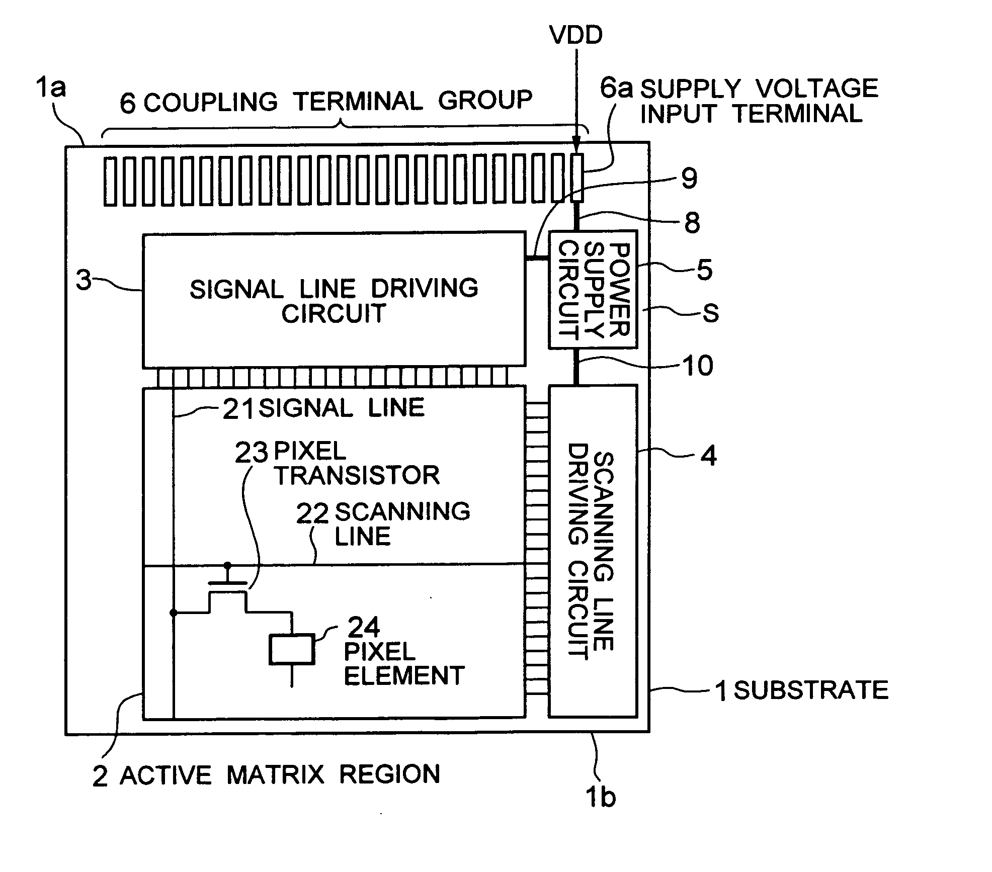 Active matrix type semiconductor device