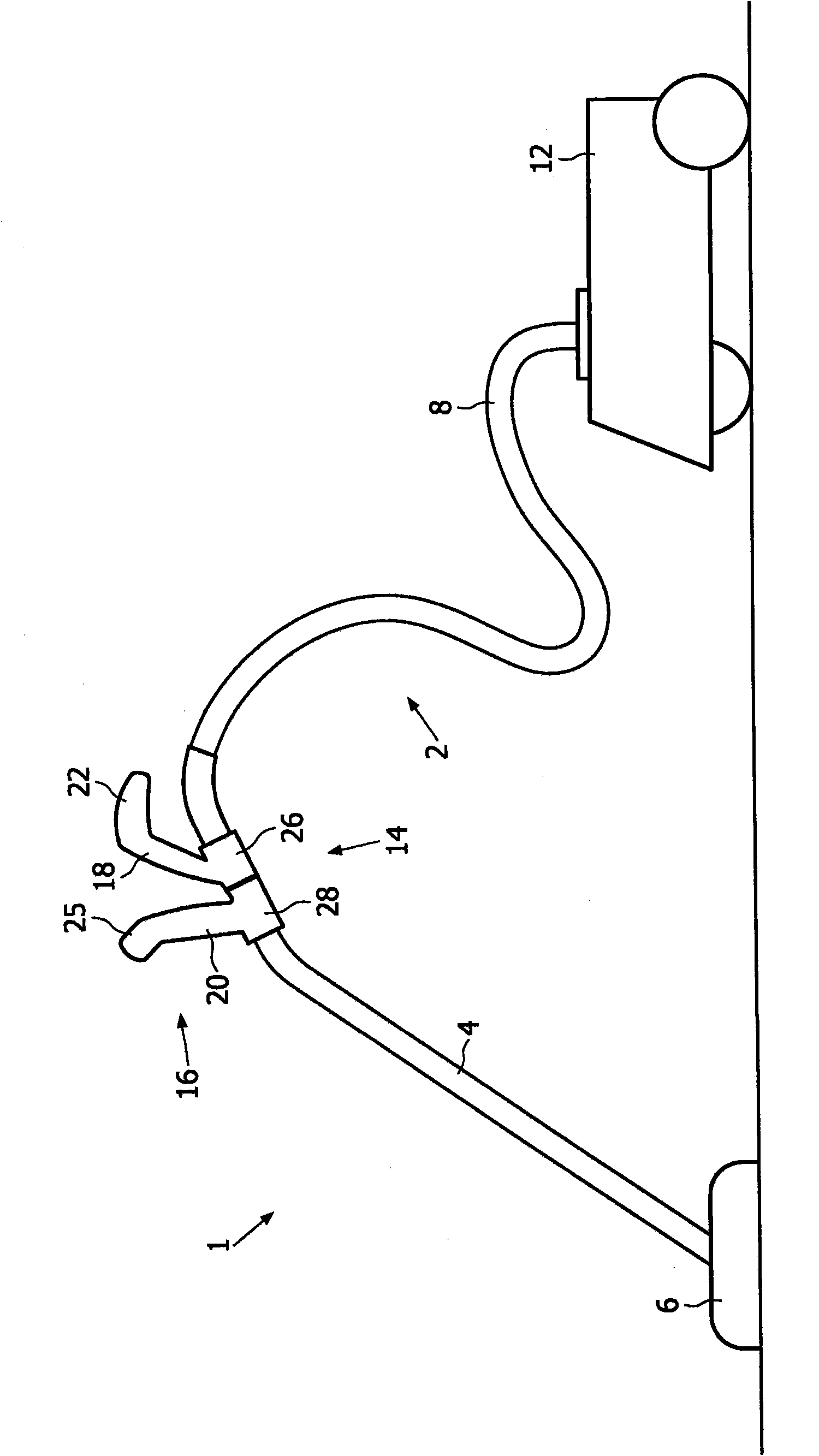 Handgrip assembly for a suction attachment