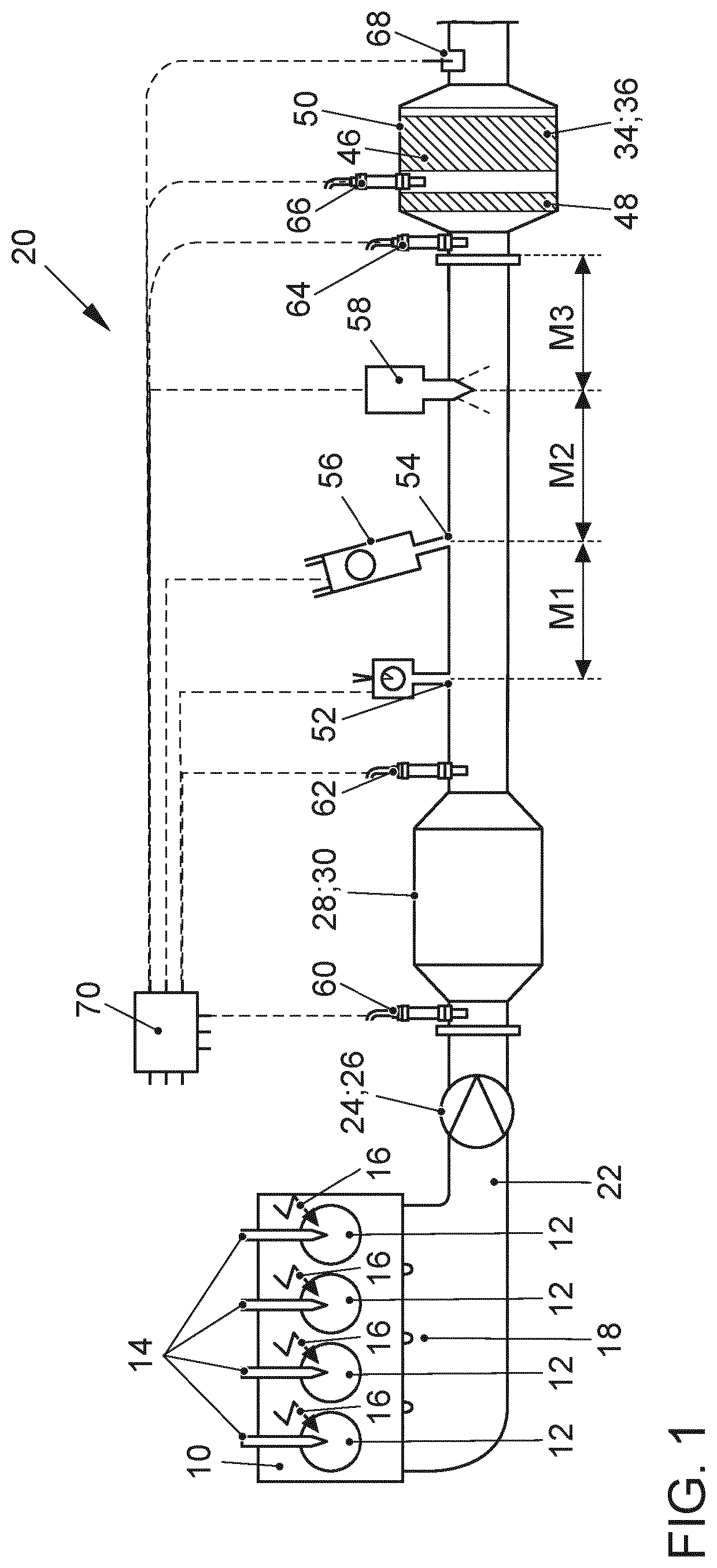 Exhaust gas aftertreatment system, and method for the exhaust gas aftertreatment of an internal combustion engine