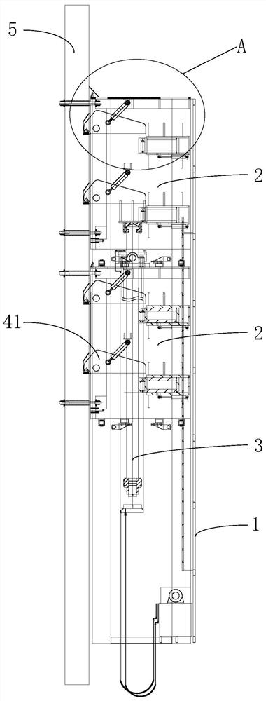 Jacking device with turning claw attached to wall and its jacking method