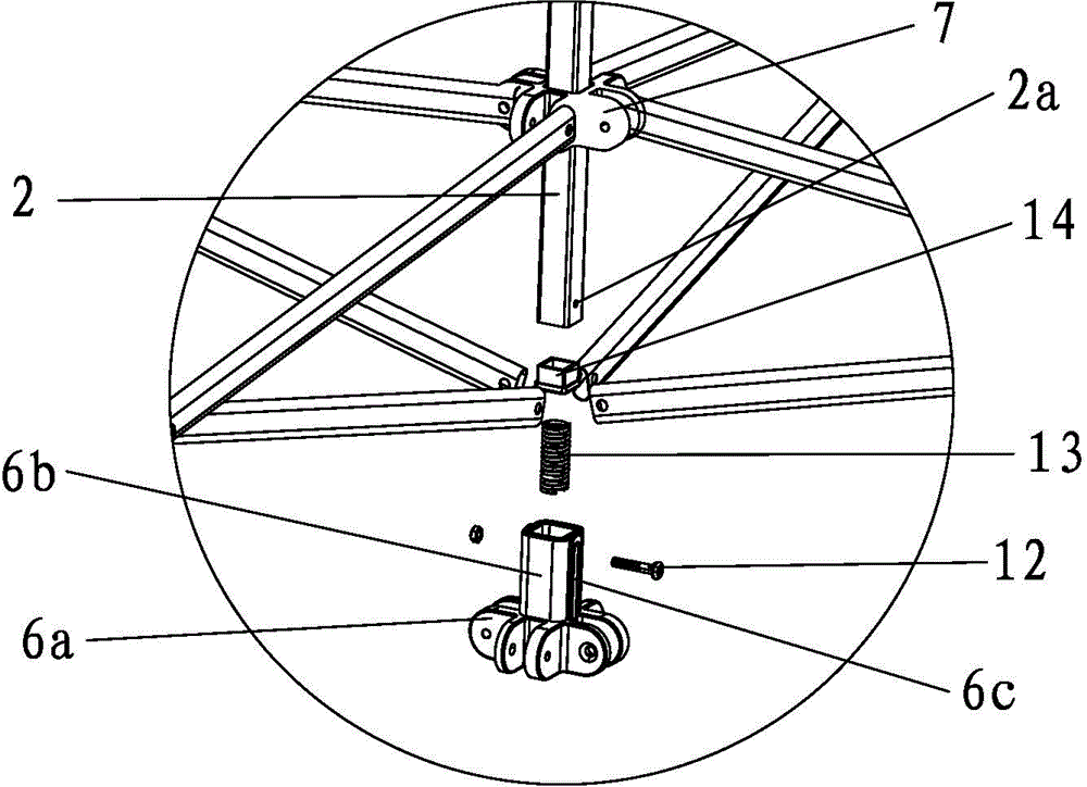 Water accumulation preventing high-top tent