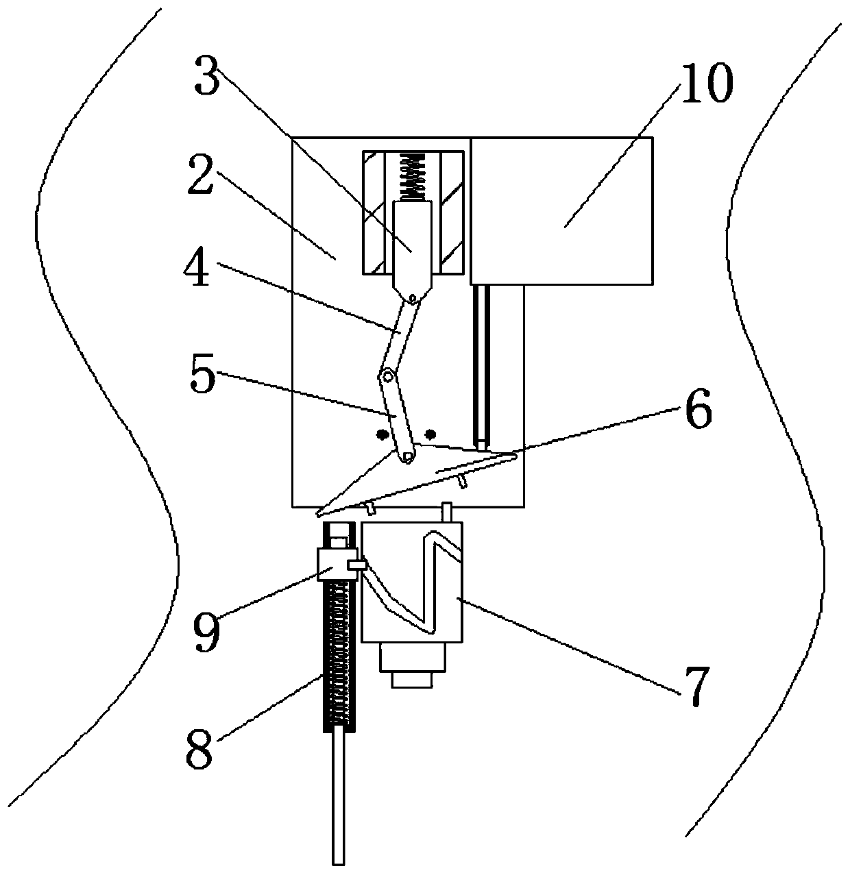 Automatic simple quantitative special packaging device for cosmetics