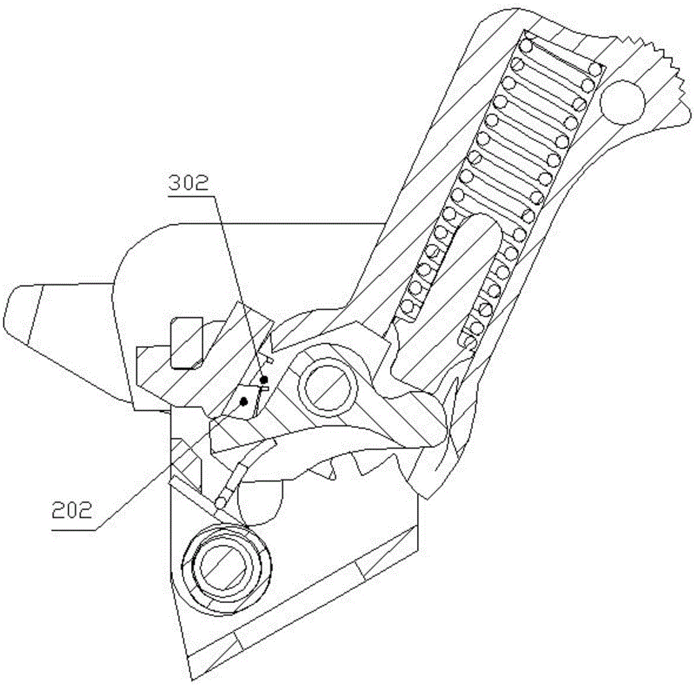 Manual safety device based on driving hammer type emission pistol