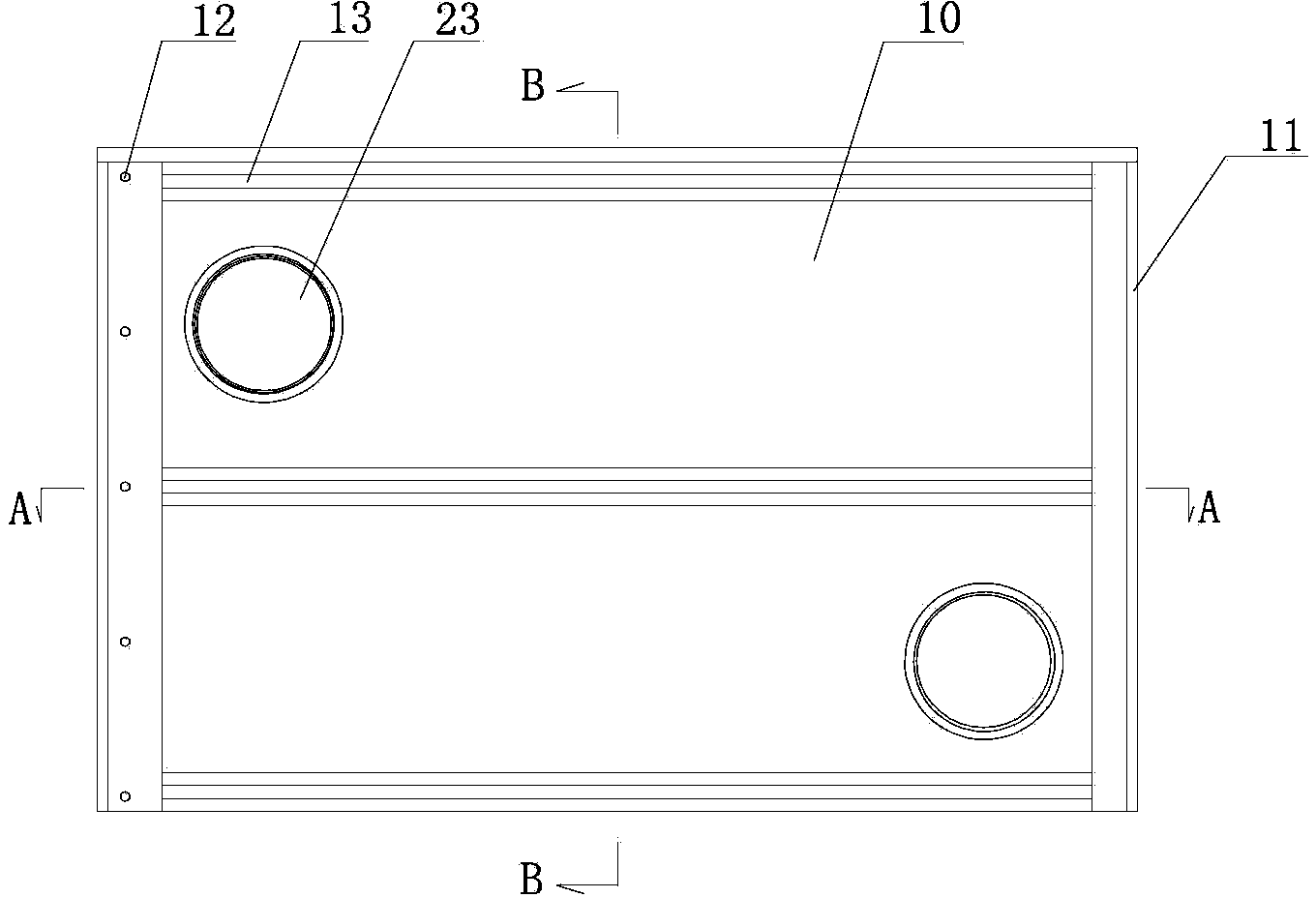 Three-grid type septic tank assembled by four modules