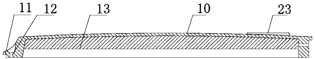 Three-grid type septic tank assembled by four modules