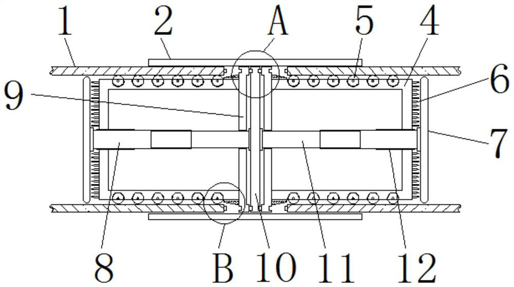 Pipeline connecting device for waste gas treatment