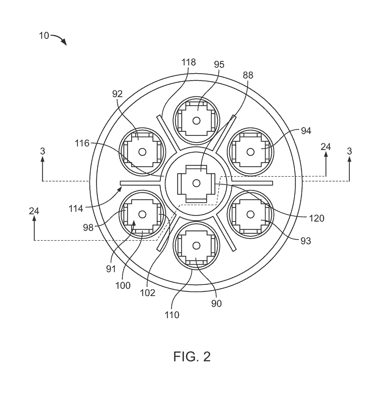 Capacitor with multiple elements for multiple replacement applications