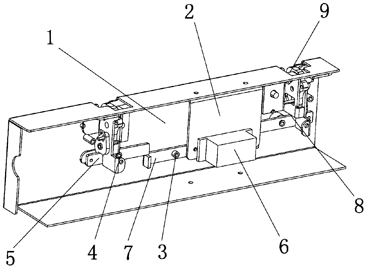 Double-hook pistol box locking mechanism