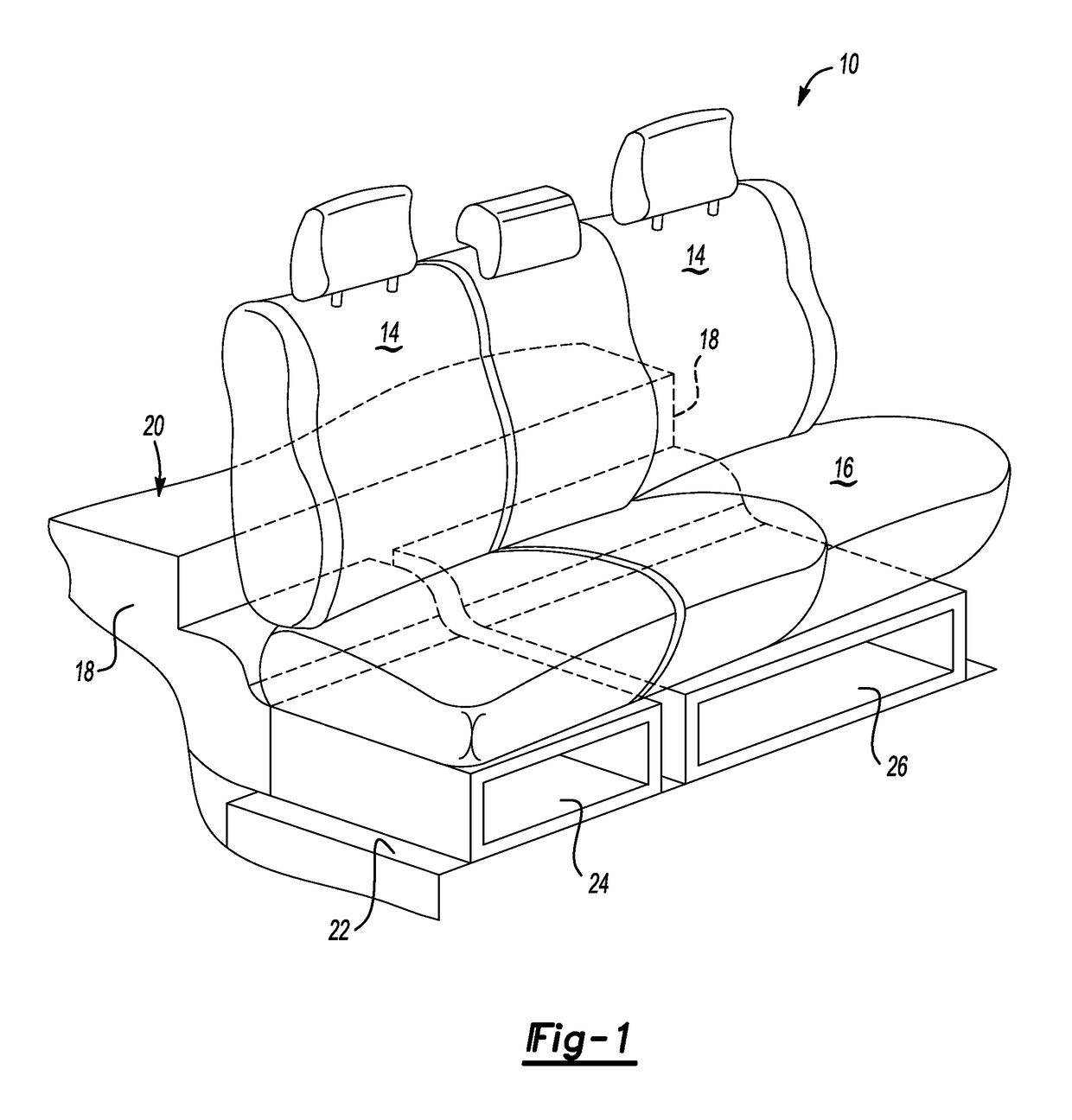 Collapsible under-seat exhaust duct for battery compartment