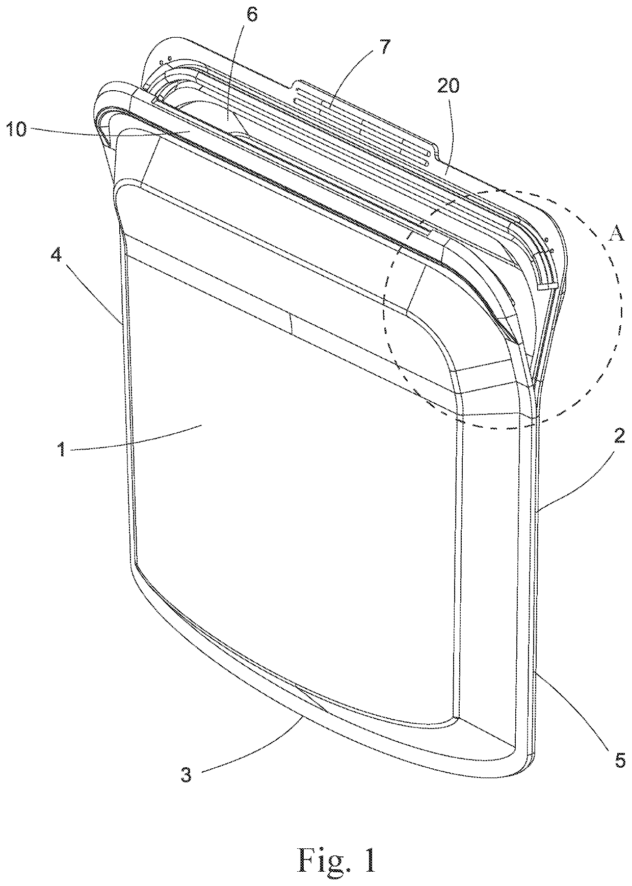 Bag container with sealing mechanism