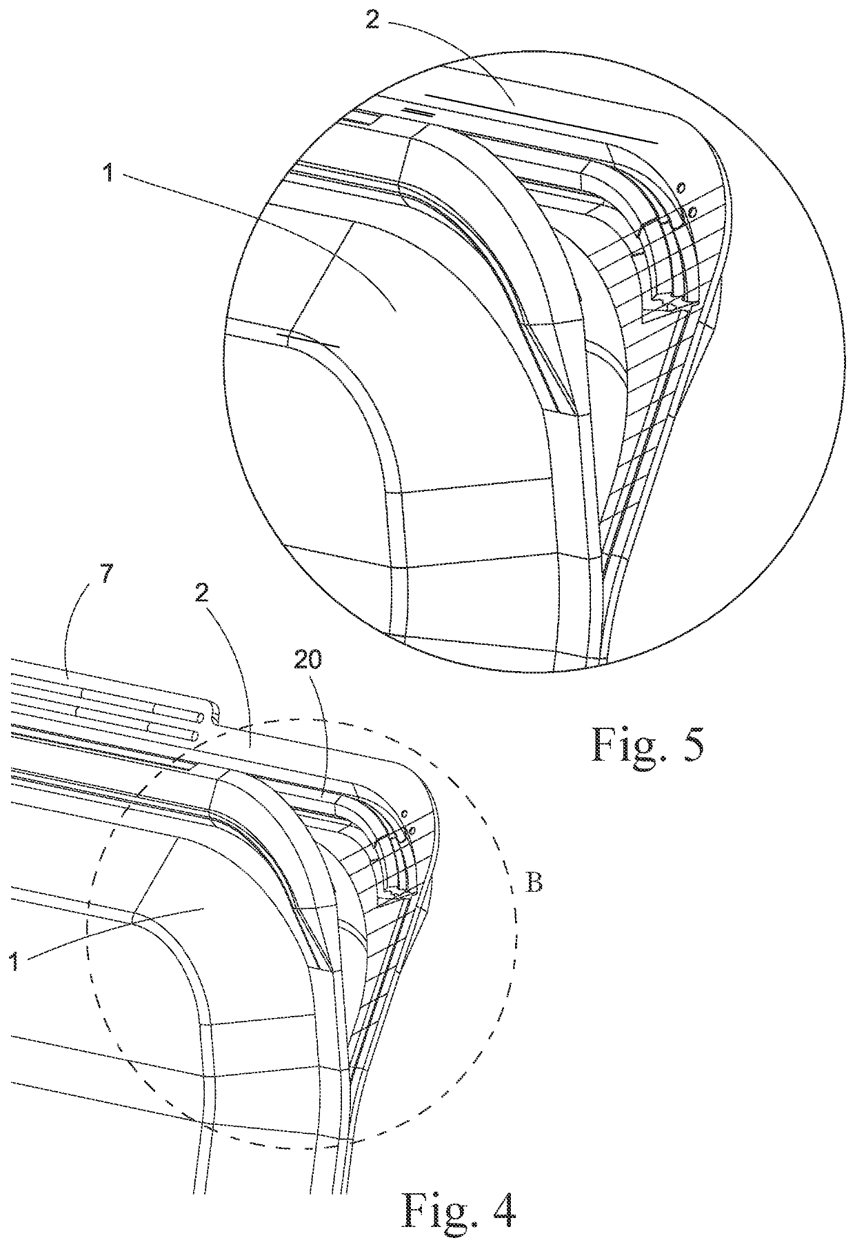 Bag container with sealing mechanism