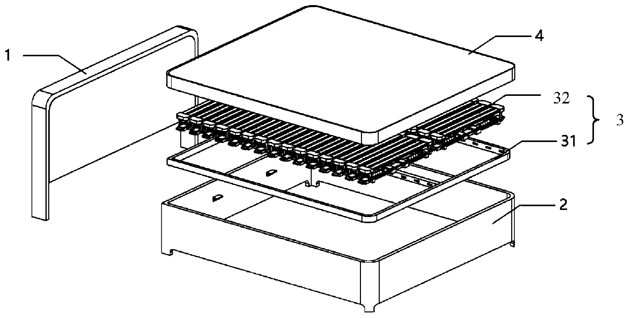 Full-bamboo functional bed capable of adjusting hardness