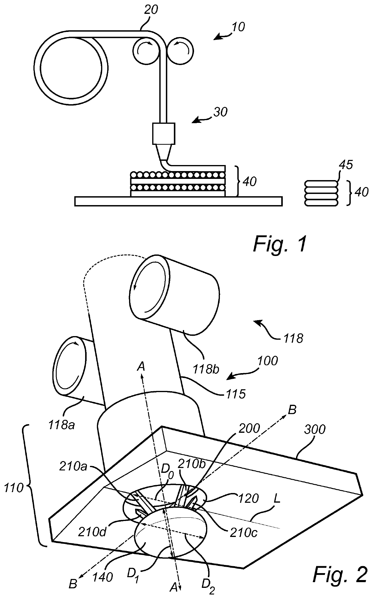 Printer head for 3D printing