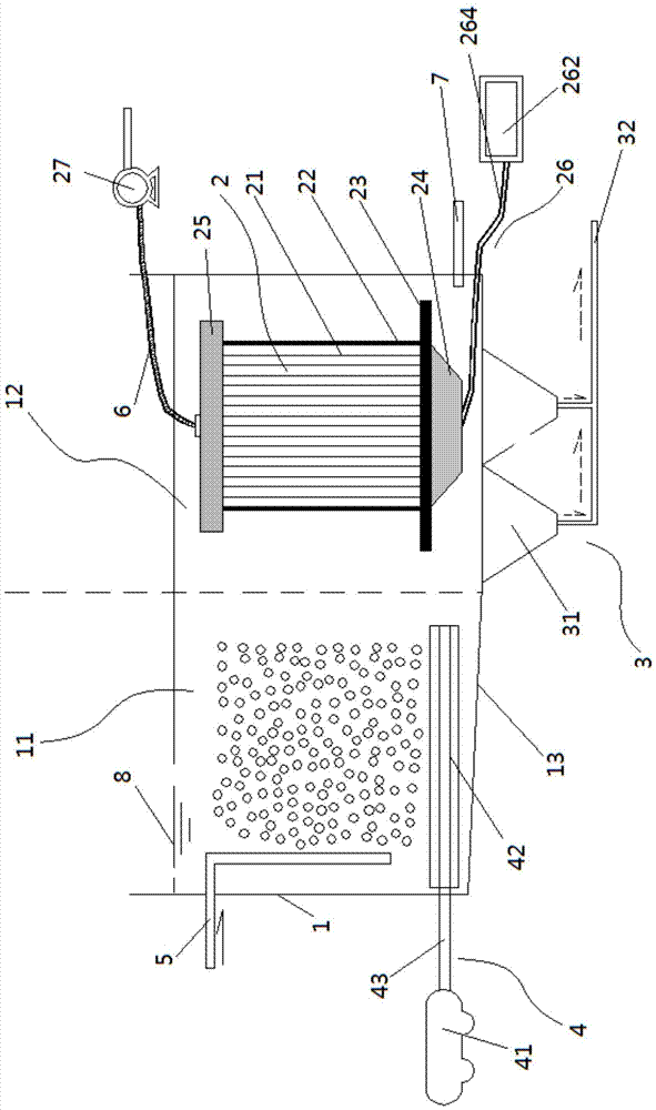 A reciprocating rotary membrane bioreactor