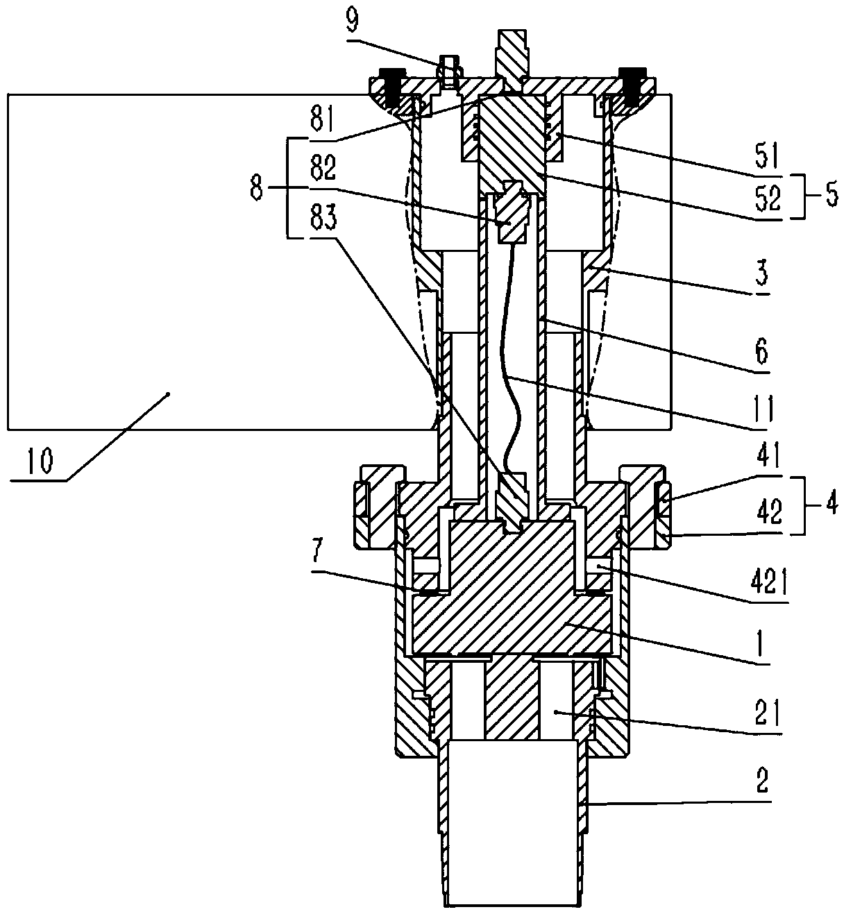 Static sounding signal wireless acoustic transmitter-receiver assembly based on seabed drilling machine