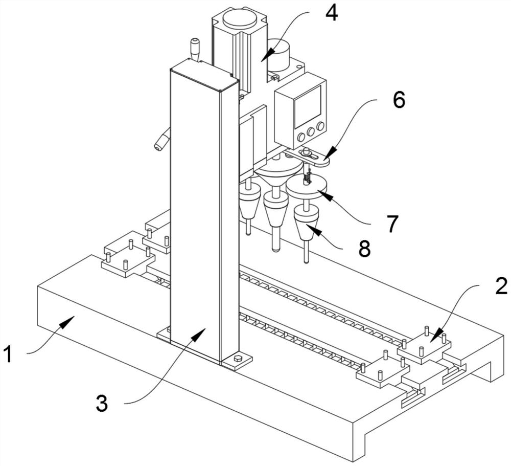 Bench drilling equipment for multi-station machining without loading and unloading drill bits