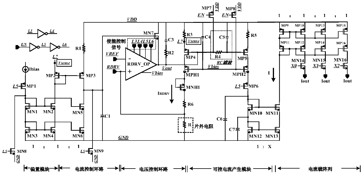 Gate drive current charging circuit and gate drive control circuit of power device