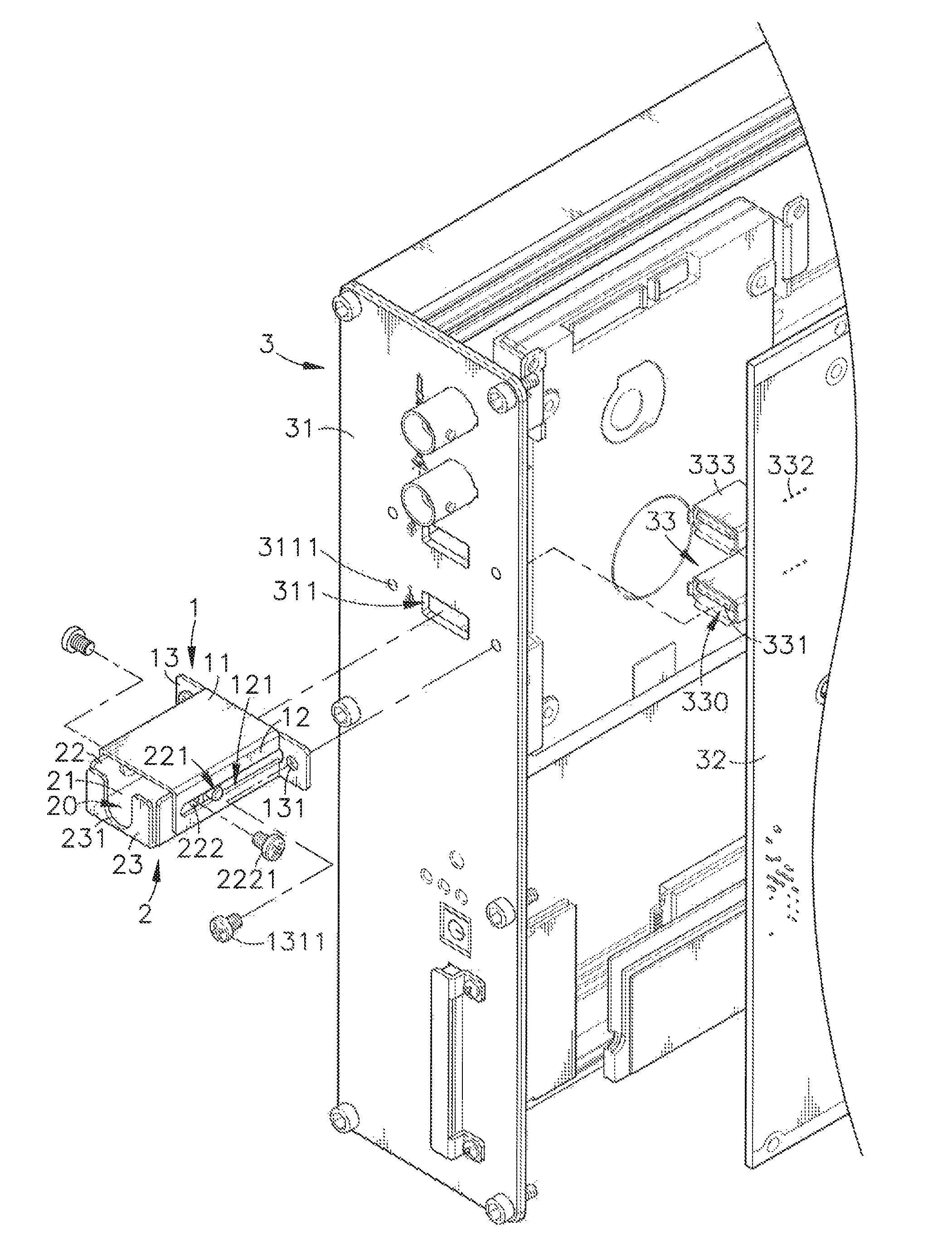 USB connector positioning structure